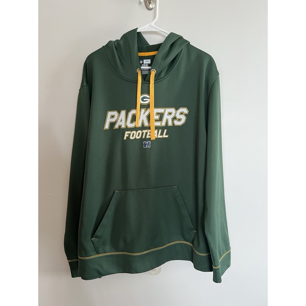 Green Bay Packers NFL Team Apparel TX3 Warm XXL Full Zip Hoodie Sweatshirt